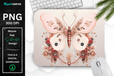 Mystical Moth Mouse pad Sublimation Regulrcrative 