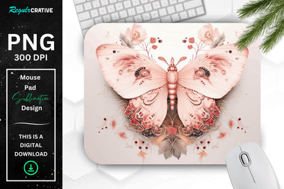 Mystical Moth Mouse pad Sublimation Regulrcrative 