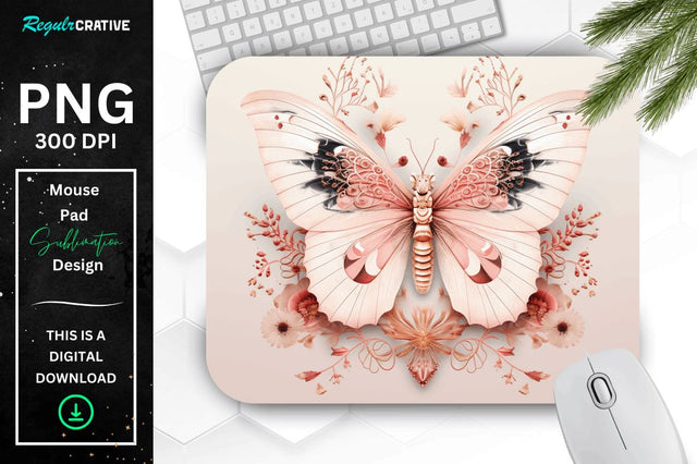 Mystical Moth Mouse pad Sublimation Regulrcrative 