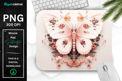 Mystical Moth Mouse pad Sublimation Regulrcrative 