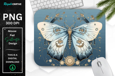 Mystical Moth Mouse pad Sublimation Regulrcrative 
