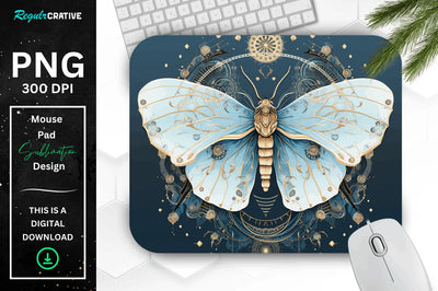 Mystical Moth Mouse pad Sublimation Regulrcrative 
