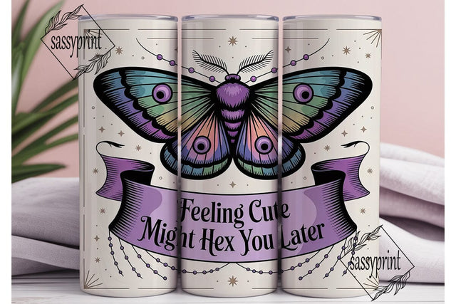Mystical Moth Tumbler Wrap Sublimation sassyprint 