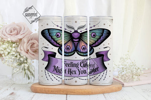 Mystical Moth Tumbler Wrap Sublimation sassyprint 