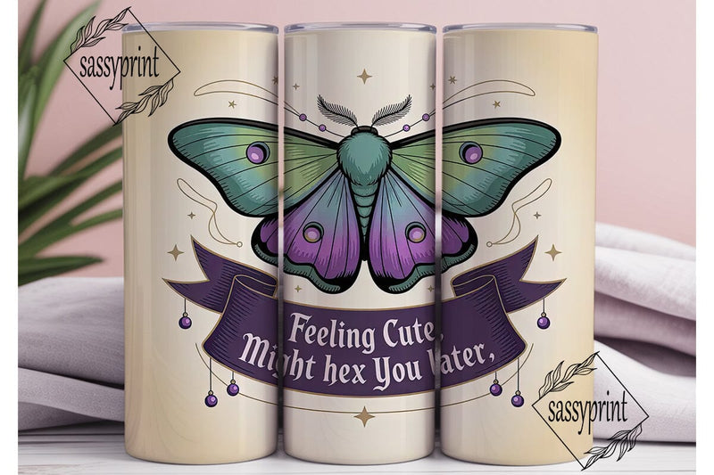 Mystical Moth Tumbler Wrap Sublimation sassyprint 