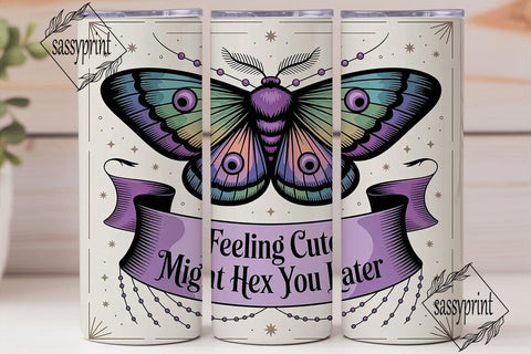 Mystical Moth Tumbler Wrap Sublimation sassyprint 