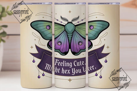 Mystical Moth Tumbler Wrap Sublimation sassyprint 