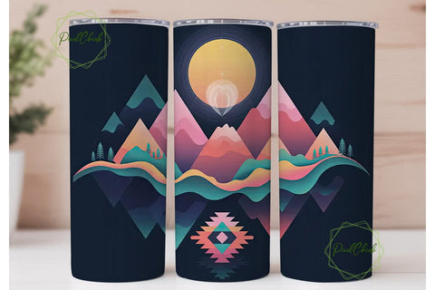 Mystical Mountain Sunset 20oz Tumbler Sublimation PixelChick 