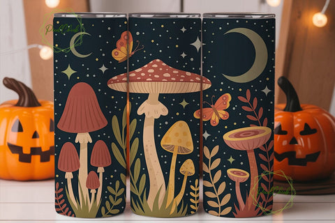 Mystical Mushroom Forest 20oz Tumbler Sublimation PixelChick 