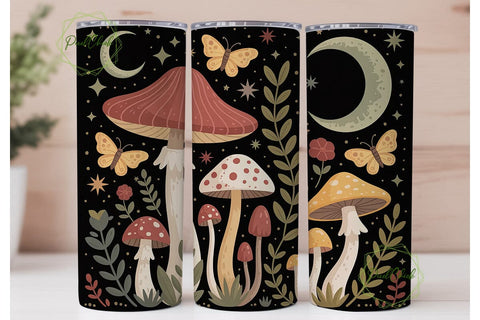 Mystical Mushroom Forest 20oz Tumbler Sublimation PixelChick 