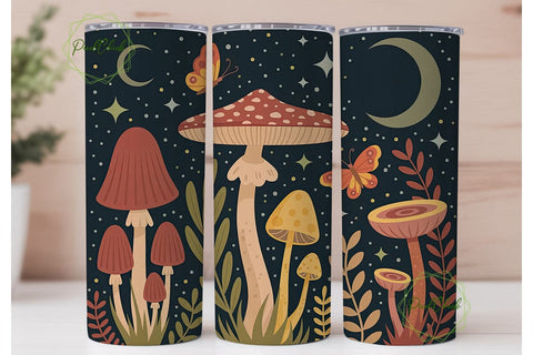 Mystical Mushroom Forest 20oz Tumbler Sublimation PixelChick 