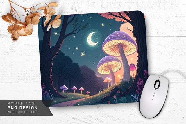Mystical Mushroom Goddess Mousepad Sublimation Regulrcrative 