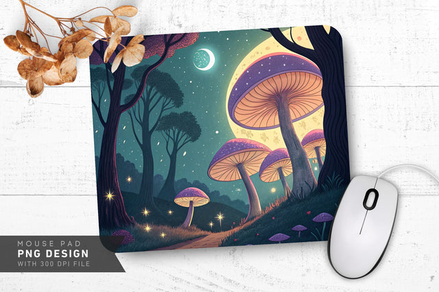 Mystical Mushroom Goddess Mousepad Sublimation Regulrcrative 