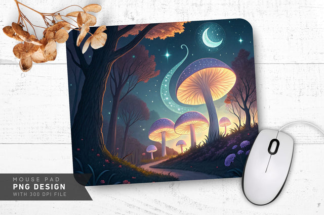 Mystical Mushroom Goddess Mousepad Sublimation Regulrcrative 