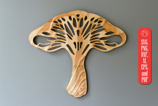 Mystical Mushroom laser cut decor SVG SVG MD JOYNAL ABDIN 