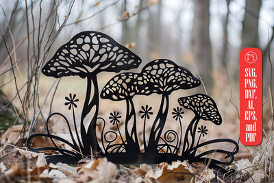 Mystical Mushroom laser cut decor SVG SVG MD JOYNAL ABDIN 