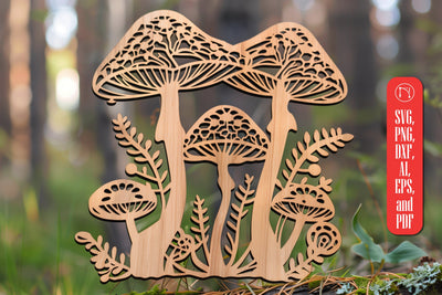 Mystical Mushroom laser cut decor SVG SVG MD JOYNAL ABDIN 