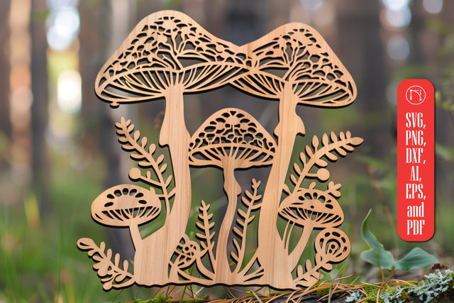 Mystical Mushroom laser cut decor SVG SVG MD JOYNAL ABDIN 