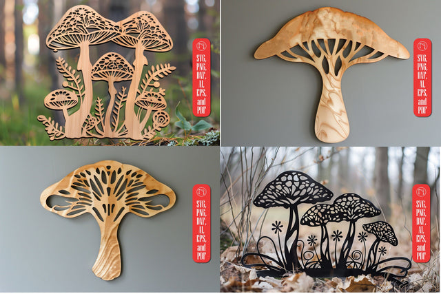 Mystical Mushroom laser cut SVG Bundle SVG MD JOYNAL ABDIN 