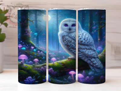 Mystical Night Owl Spiritual Tumbler Wrap, Night Bird Tumbler, Spiritual Animal Cup, Wise Owl Pattern, Forest Creature Art, Mystical Nature Design, Owl Lover Gift Sublimation Lara' s Designs 