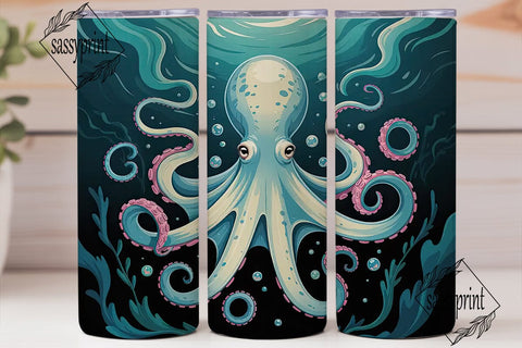 Mystical Octopus 20oz Tumbler Wrap Sublimation sassyprint 
