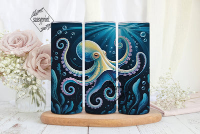 Mystical Octopus 20oz Tumbler Wrap Sublimation sassyprint 