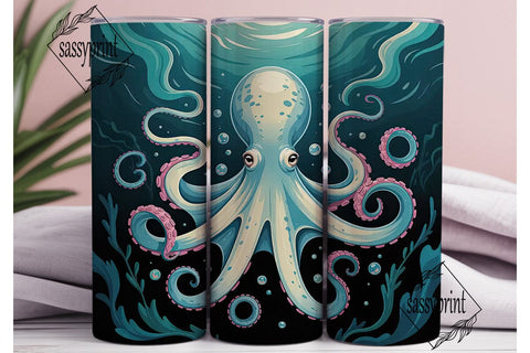 Mystical Octopus 20oz Tumbler Wrap Sublimation sassyprint 