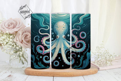 Mystical Octopus 20oz Tumbler Wrap Sublimation sassyprint 