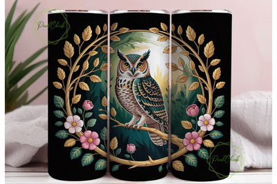 Mystical Owl 20oz Tumbler Wrap Sublimation PixelChick 