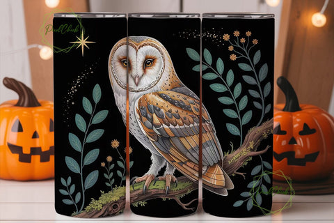 Mystical Owl 20oz Tumbler Wrap Sublimation PixelChick 