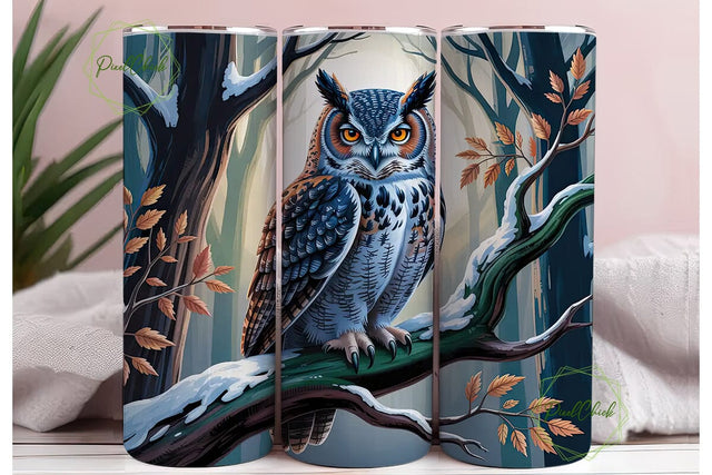 Mystical Owl 20oz Tumbler Wrap Sublimation PixelChick 
