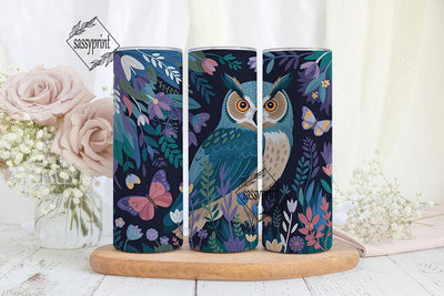 Mystical Owl 20oz Tumbler Wrap Sublimation sassyprint 