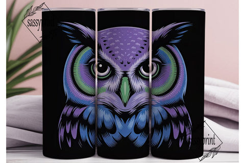 Mystical Owl 20oz Tumbler Wrap Sublimation sassyprint 