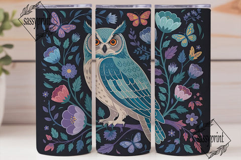Mystical Owl 20oz Tumbler Wrap Sublimation sassyprint 