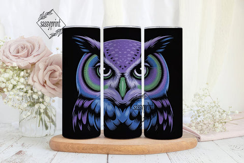 Mystical Owl 20oz Tumbler Wrap Sublimation sassyprint 