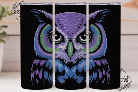 Mystical Owl 20oz Tumbler Wrap Sublimation sassyprint 