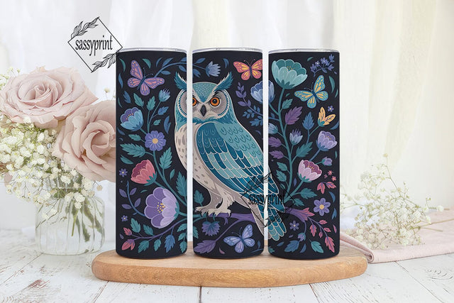 Mystical Owl 20oz Tumbler Wrap Sublimation sassyprint 