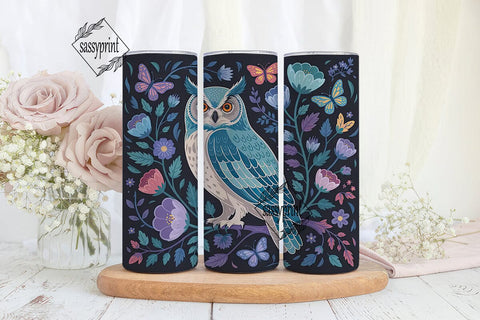 Mystical Owl 20oz Tumbler Wrap Sublimation sassyprint 