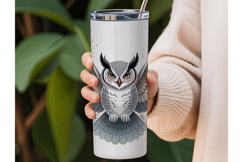Mystical Owl-Butterfly 20oz Tumbler Wrap Sublimation DesignSVG 