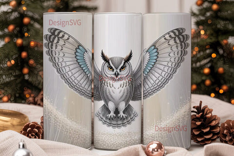 Mystical Owl-Butterfly 20oz Tumbler Wrap Sublimation DesignSVG 