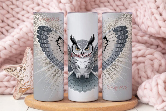 Mystical Owl-Butterfly 20oz Tumbler Wrap Sublimation DesignSVG 