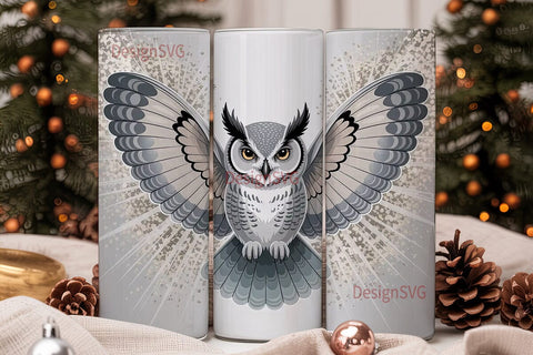 Mystical Owl-Butterfly 20oz Tumbler Wrap Sublimation DesignSVG 
