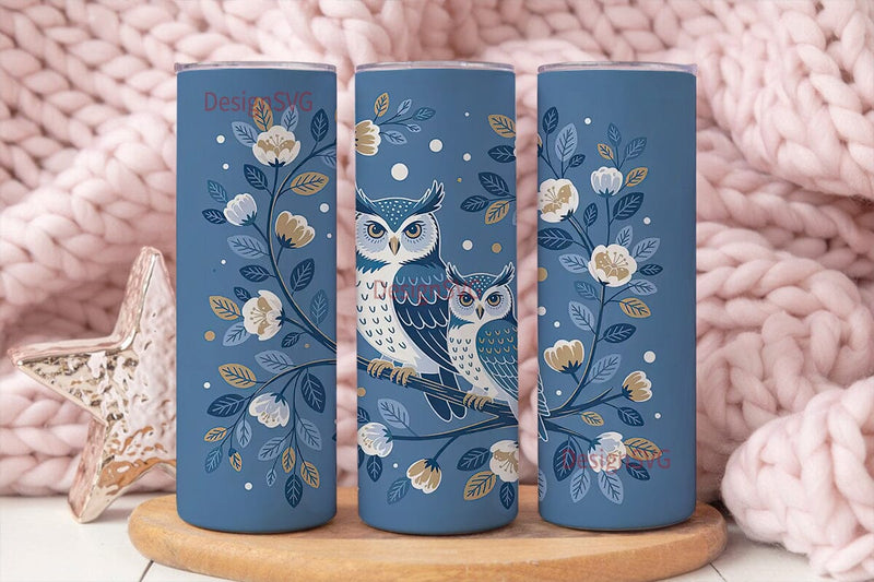 Mystical Owls 20oz Tumbler Wrap Sublimation DesignSVG 