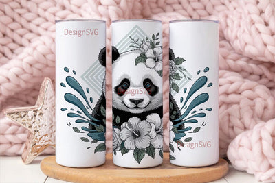 Mystical Panda 20oz Tumbler Wrap Sublimation DesignSVG 
