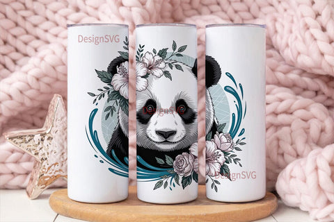 Mystical Panda 20oz Tumbler Wrap Sublimation DesignSVG 