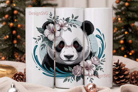 Mystical Panda 20oz Tumbler Wrap Sublimation DesignSVG 