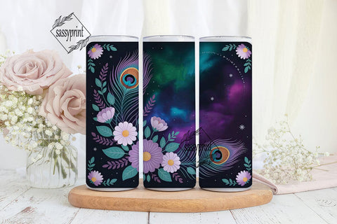 Mystical Peacock Feather 20oz Tumbler Sublimation sassyprint 