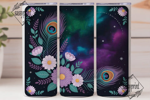 Mystical Peacock Feather 20oz Tumbler Sublimation sassyprint 
