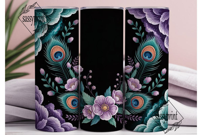 Mystical Peacock Feather 20oz Tumbler Sublimation sassyprint 