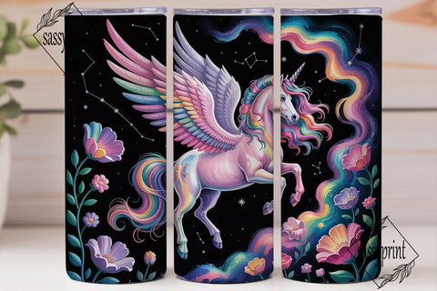 Mystical Pegasus 20oz Tumbler Wrap Sublimation sassyprint 
